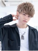 アッシュブラック/マッシュパーマ/刈り上げ/ツーブロック