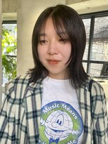 フィルムス 表参道(FILMS)&nbsp;レイヤーカット/ウェットへア/オリーブベージュ/表参道