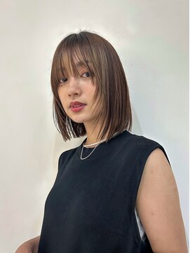 ニューヨークニューヨーク イオンスタイル東淀川店(NYNY) 顔まわりレイヤー切りっぱなし韓国ボブ