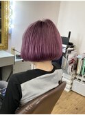 パープルピンク×ボブ