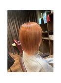 ハイトーンカラー♪小顔ペールオレンジ♪