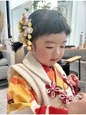 七五三　3歳　ヘアメイク