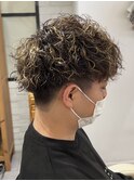 メンズカットツイストスパイラルパーマニュアンスパーマショート