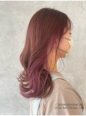 ミディアムボブ×インナーカラー