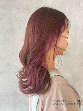 アーサス ヘアー デザイン 上越店(Ursus hair Design by HEADLIGHT) ミディアムボブ×インナーカラー
