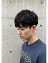 キャンバス バイ ネオリーブ 横浜西口(Canvas by neo.)&nbsp;ニュアンスパーマ　韓国マッシュ　ブルーブラック