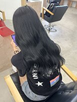 ヴィンスジオ 岐阜駅南(vince gio) ブルーブラック/艶髪/巻き髪