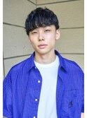 爽やかマッシュショート刈り上げツーブロックブラック