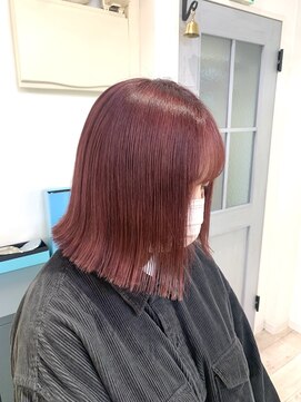 ハノン バイ リンクス 大宮(Hanon by LINKTH) ボブ/チェリーピンク/ブリーチカラー／ビタミンカラー