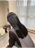 大人シアーベージュミニウルフボブミディアムレイヤー