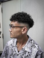 プロショップウェーブ(PRO SHOP WAVE)&nbsp;アッシュブラック/カルマパーマ/ベリーショート/原宿