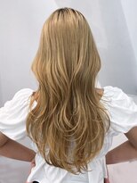 アルバム 銀座(ALBUM GINZA)&nbsp;ブリーチダブルカラー顔周りレイヤーハイトーンロング_ba564941