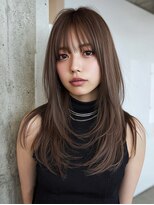 サロンドミルク 原宿(salon de MiLK)&nbsp;ハイライトミルクティーベージュロングレイヤーカット/原宿