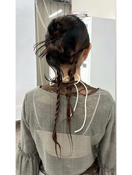 ペロ(pelo) [アレンジ]編み込みミックスのニュアンスアレンジ