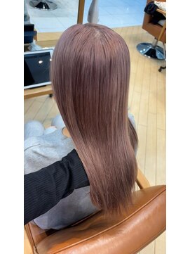 ユニ バイ マグ 長野店(Uni.by Mag) " 透け感抜群" ダブルカラー ミルクティーピンクベージュ