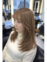 エアー 銀座タワー(AIR)&nbsp;ブリーチ無しダブルカラーレイヤーカットベージュ
