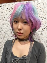 ジーナ 赤羽(XENA) 顔型別ヘアスタイル特集 ランダムデザインカラー