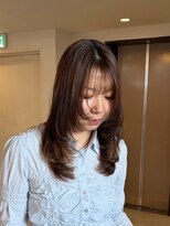 ロカリタ キョウト 四条大宮店(ROCAReTA kyoto)&nbsp;レイヤーカット　ブラウン　ハイレイヤー　顔まわりレイヤー