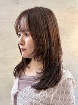 フェイバー 警固店(FAVOR) レイヤーカット/セミロング/コーラルベージュ/パーソナルカラー