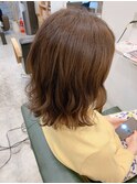 外はねウェーブ可愛いS字ウェーブ×アッシュベージュ20代30代