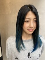 アフィックスヘア 新小岩(affix hair)&nbsp;ブルーなイヤリングカラー