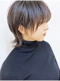 【松戸　ムラマツ】前髪ありショートウルフアッシュグレー