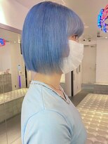 ゲーム 原宿店(GAME)&nbsp;ダブルカラーブルーベージュカラーブリーチペールトーンカラー