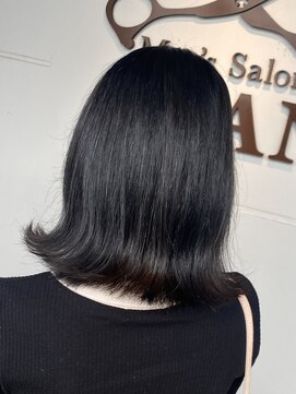 グランデ(grande) ブルーブラック/外ハネ/韓国風ヘア