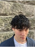 メンズマッシュパーマ波巻きツイストスパイラルパーマ札幌大通