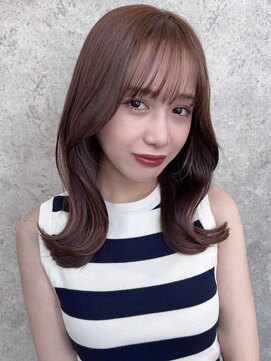 ジョエミバイアンアミ(joemi by Un ami) シルキーベージュグレージュカラーシースルーバング