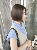 ボブ/センターパート/アッシュカラー/赤み消しカラー/自由が丘