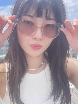 キーゴ 博多(KY-GO.) ぱっつん前髪　黒髪グレージュ　フェイスレイヤー