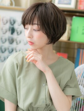 カバーヘア ブリス 上尾西口店(COVER HAIR bliss) 黒髪斜めバング大人かわいいマッシュウルフc5上尾20代30代40代