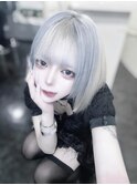 アイドルヘア　ホワイトボブ