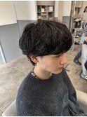 フェザーパーマスパイキーショートブルーブラックサーフカールF