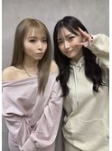 ハイトーンカラー、グレージュ、ミルクティーアッシュ、ブリーチ