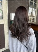 大人美人艶カラーベージュ小顔カット透明感レイヤーロング