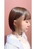 ミニボブ　オリージュ　インナーベージュカラー