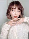 インナーカラーピンク×レイヤーパーマ/大人ガーリー/小顔p浦和