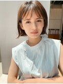 外ハネ/大人ボブに合わせカット/ベージュカラー/髪質改善//