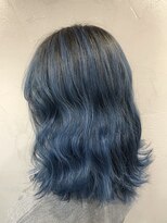 オーストヘアー ミコ(Aust hair Mico)&nbsp;バレイヤージュ×ネイビーブルー