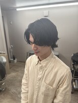 レーヴバイリコ 三軒茶屋(Reve by liko)&nbsp;ミディアムウルフ/メンズボブ/スパイラルパーマ/三軒茶屋