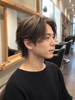 ルードノエル(Rue de Noel)&nbsp;センターパートニュアンスパーマ毛流れショート束感ヘア