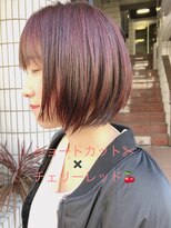 ティアラ 桜木町(TIARA) お客様style~ショートカット×チェリーレッド