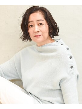 スノッブリコ(snob rico) ミセス　カールボブ　お肌に似合わせた白髪染めカラー