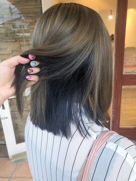 オシャマヘアー ウエスト店 インナーブルー
