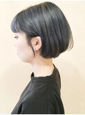 【morio鶴瀬】20代30代40代ミニボブブルーブラックカラー