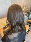 毛先カールミディ 大人綺麗なツヤ髪ブラウンカラー