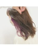インナーカラー　パープルアッシュ/30代40代50代