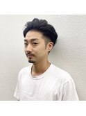 黒髪ツーブロックかきあげヘア【Re:Bura荏原中延/中延/馬込】